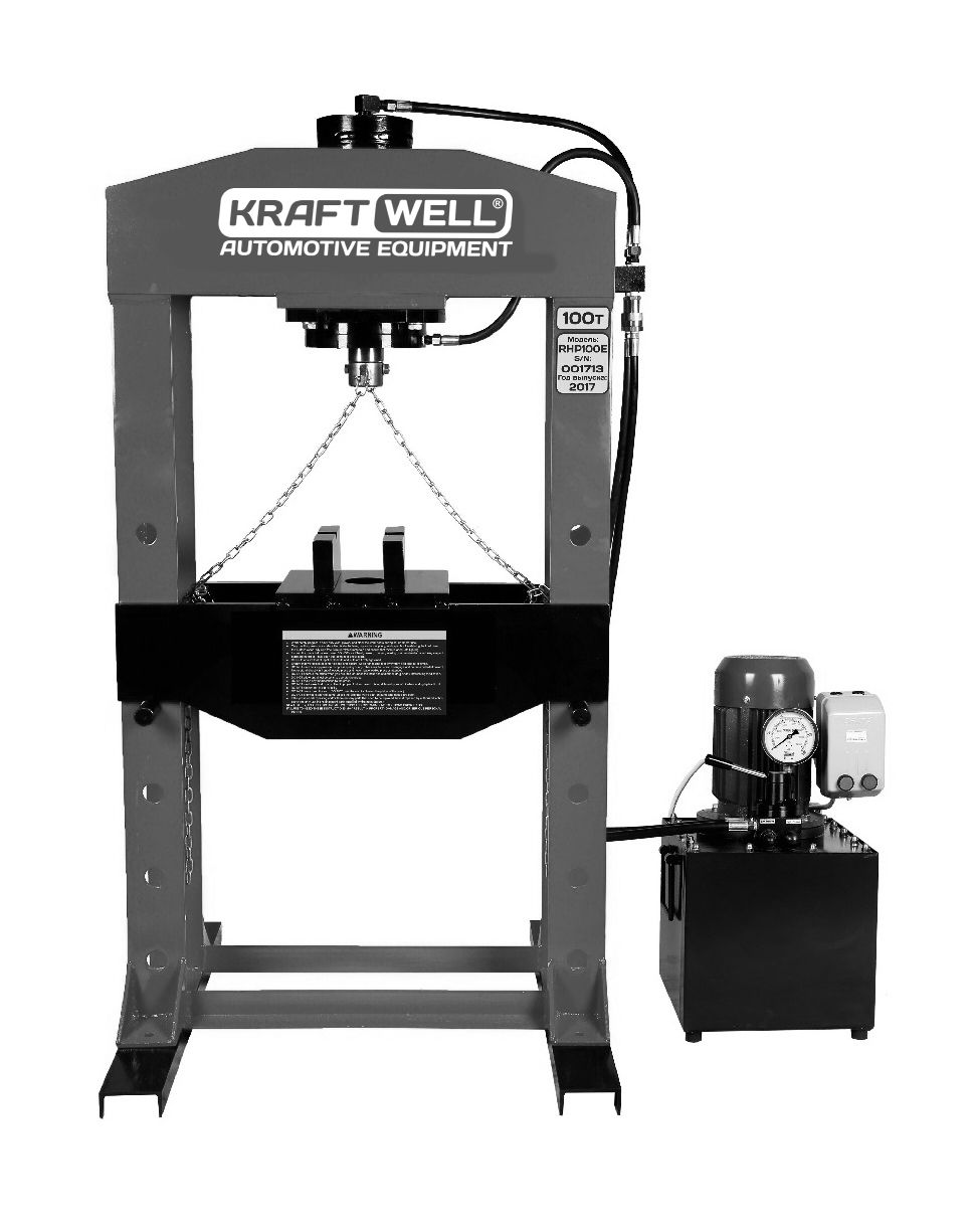 KraftWell KRWPR100E Пресс 100 т. сварная рама c электроприводом