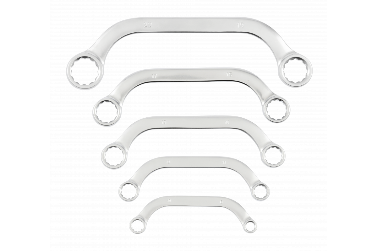 HOEGERT Набор накидных ключей типа "C", 5 шт.
