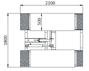 KraftWell FORBI 3.0G/220 Подъёмник комплект ножничный г/п 3,0 т.  шиномонтажный мобильный
