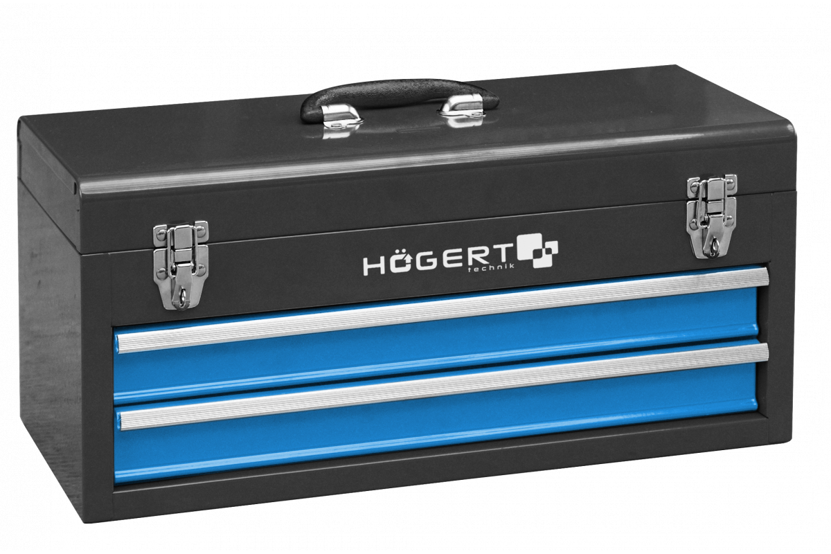 HOEGERT Ящик металлический инструментальный, 2 выдвежные секции