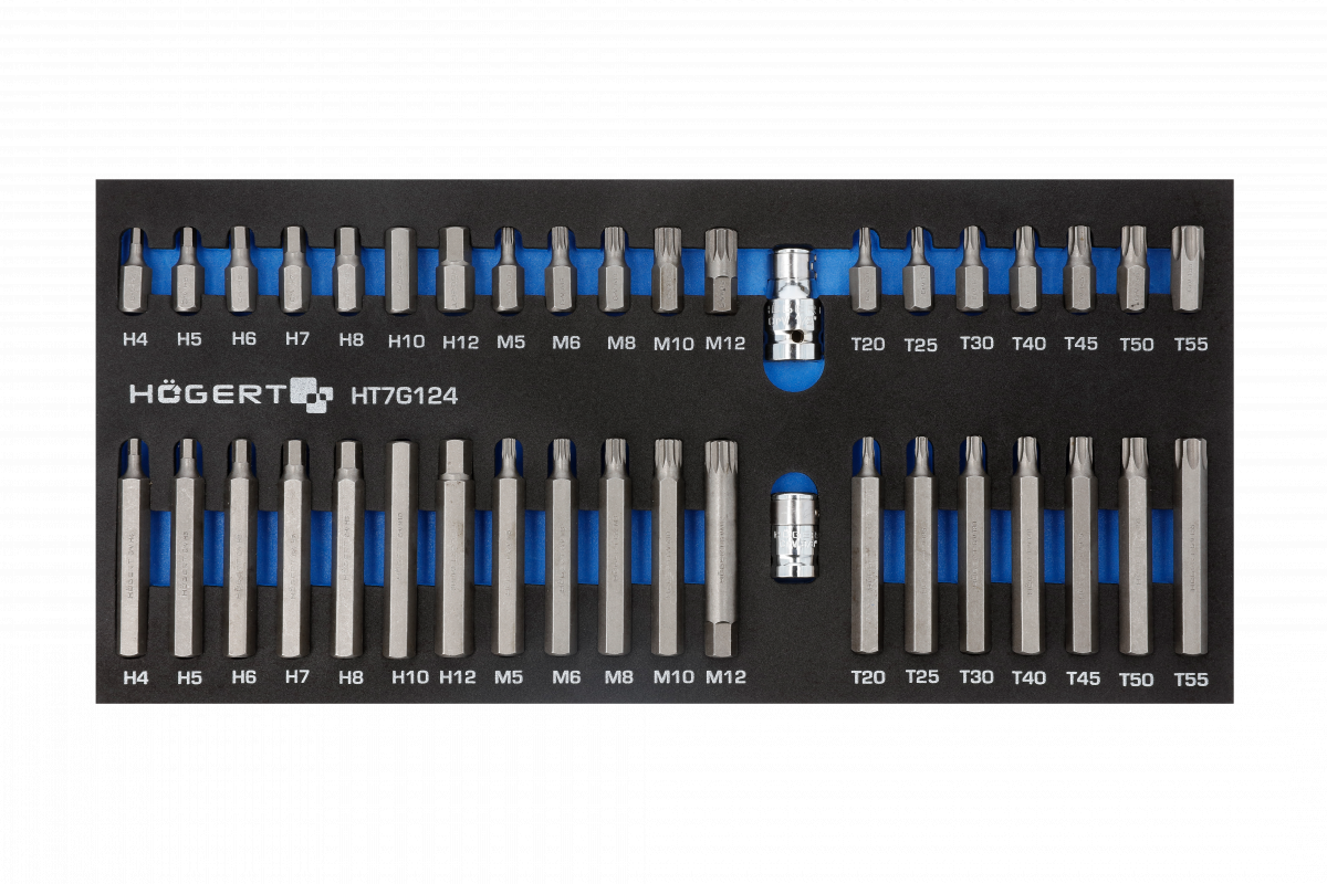 HOEGERT Набор бит 40 шт., ложемент EVA