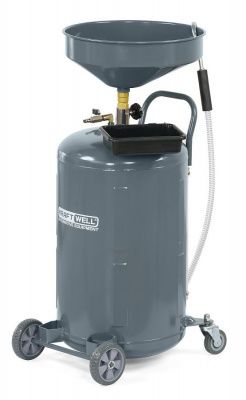 KraftWell KRW1803.80L Установка для слива масла/антифриза с подъемной ванной, 90 л