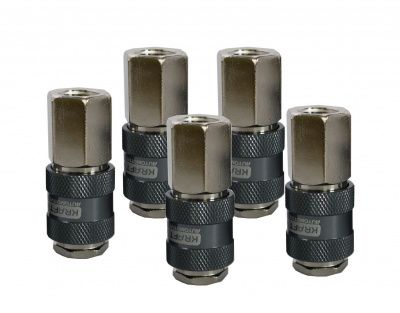 KraftWell KRW-QC14FF-5 БРС "мама", резьба F1/4", 5 шт