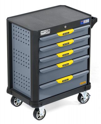 KraftWell KRW-TTG+SET157 Тележка профессиональная с 5 ящиками+ПОДАРОК инструмент 157 предметов