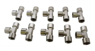KraftWell KRW-TT12F3-10 Тройник резьбовой Т-образный F1/2" - F1/2" - F1/2", 10 шт