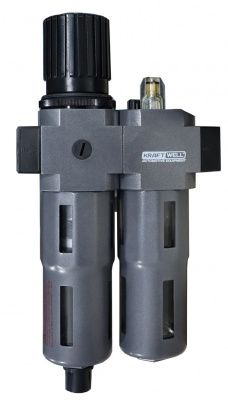 KraftWell KRW-FRC12 Фильтр-влагоотделитель с редуктором и лубрикатором, 1/2", до 16 бар, серия PRO
