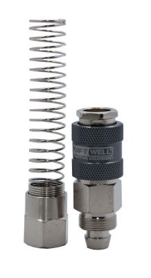KraftWell KRW-QCS1014F БРС "мама" c пружиной для шланга 10*15 мм, 1 шт