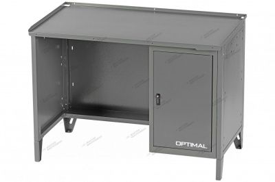 Верстак слесарный однотумбовый, 1 серая створка OPTIMAL NW101 7012/7015