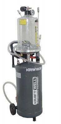 KraftWell KRW1836 Установка для откачки масла и антифриза с мерной емкостью, 40 л
